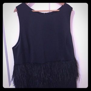 NWOT Eloquii Feather Peplum Dress